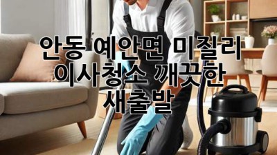 안동 예안면 미질리 이사청소: 깨끗한 새출발!