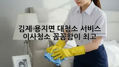 김제 용지면 대청소 서비스: 이사청소, 꼼꼼함이 최고!